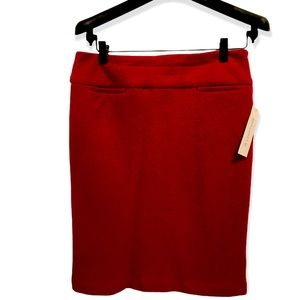 Brand new Margaret M red wool pencil skirt